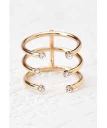 FOREVER 21 | FOREVER 21 Cutout Rhinestone Midi Ring(リング)