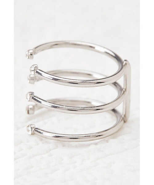FOREVER 21(フォーエバー トゥエンティーワン)の「FOREVER 21 Cutout Rhinestone Midi Ring(リング・レディース・Gold/Silver・6/7/8)」の8枚目の写真