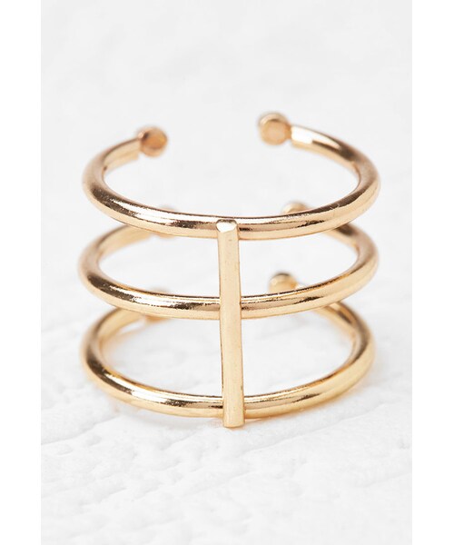 FOREVER 21(フォーエバー トゥエンティーワン)の「FOREVER 21 Cutout Rhinestone Midi Ring(リング・レディース・Gold/Silver・6/7/8)」の7枚目の写真