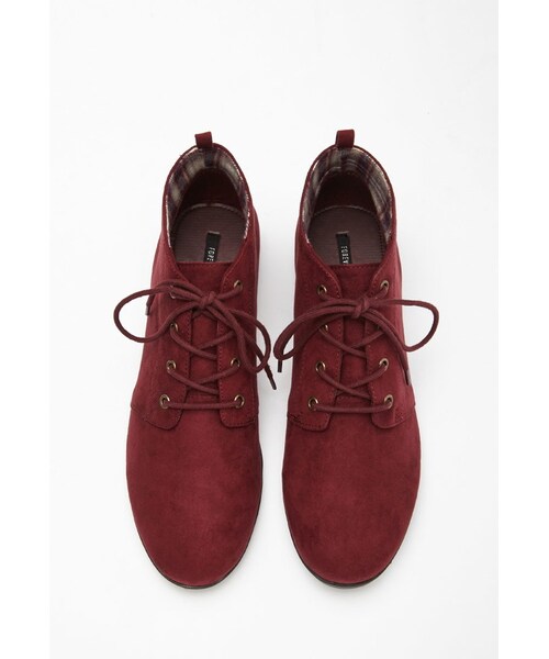 FOREVER 21（フォーエバー トゥエンティーワン）の「FOREVER 21 Faux Suede Low-Top Booties（ブーツ・レディース・Black/Brown/Red・5.5/6/6.5/7/7.5/8/8.5/9/10）」の21枚目の写真