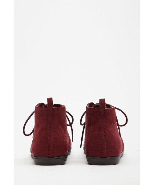 FOREVER 21（フォーエバー トゥエンティーワン）の「FOREVER 21 Faux Suede Low-Top Booties（ブーツ・レディース・Black/Brown/Red・5.5/6/6.5/7/7.5/8/8.5/9/10）」の7枚目の写真