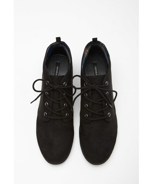 FOREVER 21（フォーエバー トゥエンティーワン）の「FOREVER 21 Faux Suede Low-Top Booties（ブーツ・レディース・Black/Brown/Red・5.5/6/6.5/7/7.5/8/8.5/9/10）」の5枚目の写真