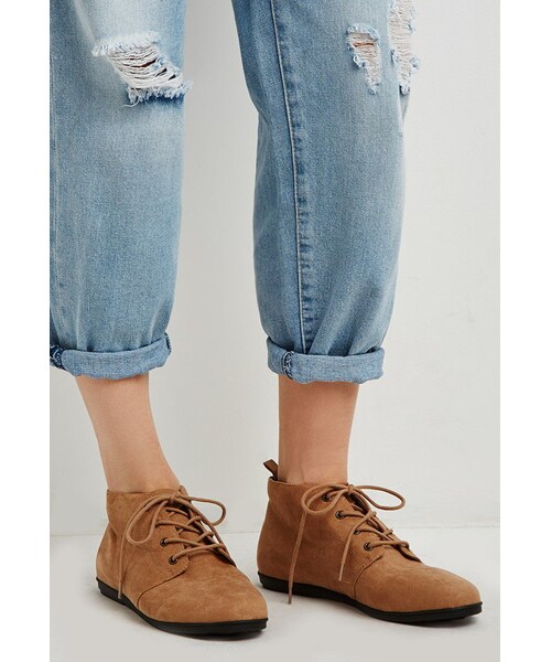 FOREVER 21（フォーエバー トゥエンティーワン）の「FOREVER 21 Faux Suede Low-Top Booties（ブーツ・レディース・Black/Brown/Red・5.5/6/6.5/7/7.5/8/8.5/9/10）」の22枚目の写真