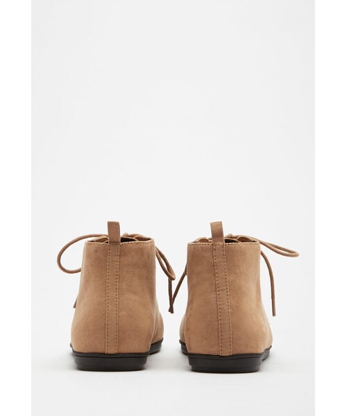 FOREVER 21（フォーエバー トゥエンティーワン）の「FOREVER 21 Faux Suede Low-Top Booties（ブーツ・レディース・Black/Brown/Red・5.5/6/6.5/7/7.5/8/8.5/9/10）」の6枚目の写真