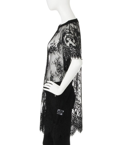 jouetie（ジュエティ）の「レースBIG T 2（トップス・レディース・オフホワイト/ブラック）」の5枚目の写真