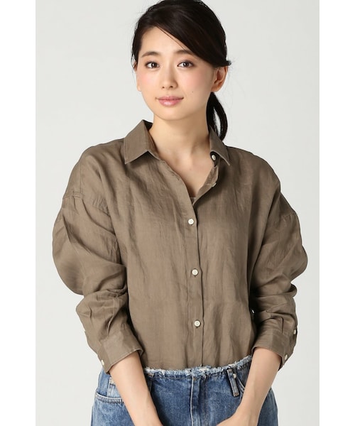 トップス Spick & Span Herdmans linen shirt Spick & Span（スピックアンドスパン）の「Herdmans LINEN BIG