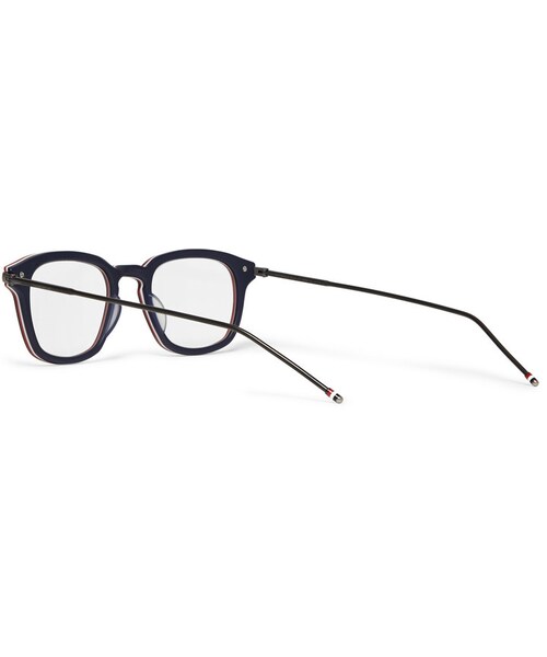 THOM BROWNE(トムブラウン)の「Thom Browne Square-Frame Layered Acetate Optical Glasses(メガネ・メンズ・Black・One Size)」の3枚目の写真