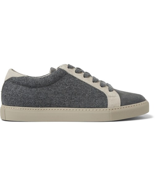 BRUNELLO CUCINELLI(ブルネロクチネリ)の「Brunello Cucinelli Suede-Trimmed Felt Sneakers(スニーカー・メンズ・Gray・EU 40 (US 7)/EU 42 (US 9)/EU 42.5 (US 9.5)/EU 43 (US 10)/EU 43.5 (US 10.5)/EU 44 (US 11)/EU 44.5 (US 11.5)/EU 45 (US 12))」の8枚目の写真