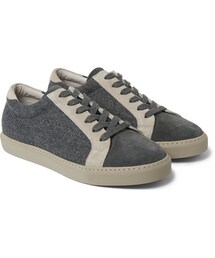 BRUNELLO CUCINELLI | Brunello Cucinelli Suede-Trimmed Felt Sneakers(スニーカー)