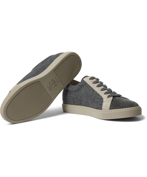 BRUNELLO CUCINELLI(ブルネロクチネリ)の「Brunello Cucinelli Suede-Trimmed Felt Sneakers(スニーカー・メンズ・Gray・EU 40 (US 7)/EU 42 (US 9)/EU 42.5 (US 9.5)/EU 43 (US 10)/EU 43.5 (US 10.5)/EU 44 (US 11)/EU 44.5 (US 11.5)/EU 45 (US 12))」の7枚目の写真