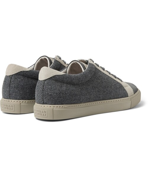 BRUNELLO CUCINELLI(ブルネロクチネリ)の「Brunello Cucinelli Suede-Trimmed Felt Sneakers(スニーカー・メンズ・Gray・EU 40 (US 7)/EU 42 (US 9)/EU 42.5 (US 9.5)/EU 43 (US 10)/EU 43.5 (US 10.5)/EU 44 (US 11)/EU 44.5 (US 11.5)/EU 45 (US 12))」の6枚目の写真