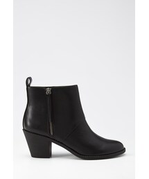 FOREVER 21 | FOREVER 21 Zippered Faux Leather Booties(ブーツ)