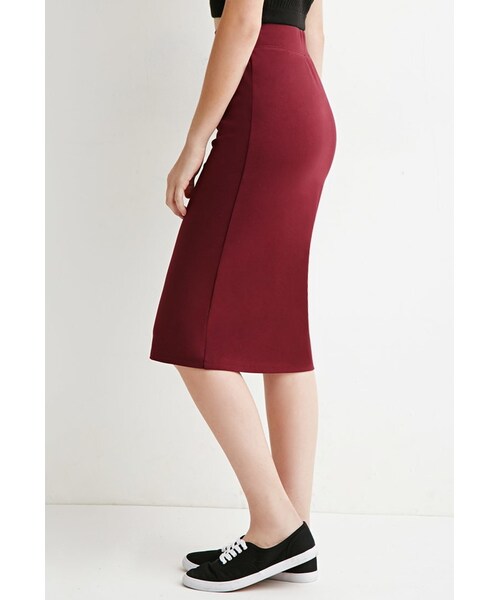 FOREVER 21(フォーエバー トゥエンティーワン)の「FOREVER 21 Classic Knit Pencil Skirt(スカート・レディース・Black/Red・Small/Medium/Large)」の7枚目の写真
