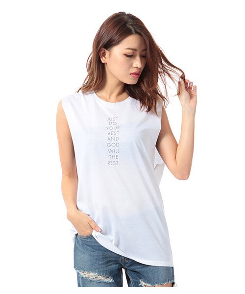 SPIRALGIRL（スパイラルガール）の「GOD TEE（トップス・レディース・ブラック/グレー/オフホワイト系・F）」の2枚目の写真