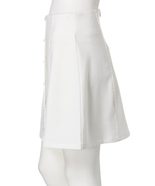 merry jenny（メリージェニー）の「ピコレース台形スカート（スカート・レディース・オフホワイト/ブラック・S/M）」の4枚目の写真