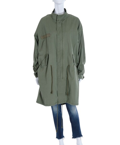 Ungrid（アングリッド）の「ヴィンテージBigミリタリーコート（ジャケット/アウター・レディース・カーキ）」の2枚目の写真