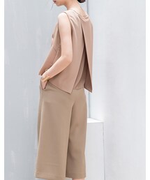 mooncat | 後交錯設計背心色(ジャケット/アウター)