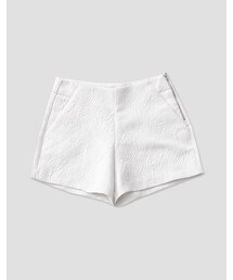 mooncat | 側拉鍊緹花短褲色(パンツ)