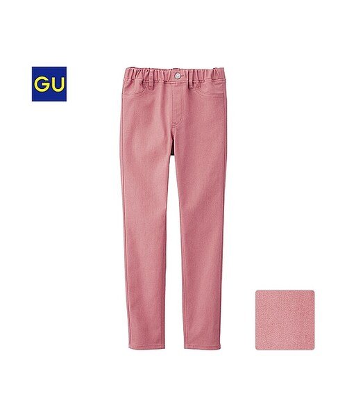 GU（ジーユー）の「（GU）ＧＩＲＬＳカラーレギンスパンツ（KIDS ⁄ GIRLSボトムス・キッズ・BLACK/GREEN/PINK・140/120/130/110/150）」の4枚目の写真
