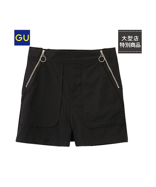 GU(ジーユー)の「(GU)ジップショートパンツ(WOMEN ⁄ ショートパンツ・クロップドパンツ・レディース・BEIGE/OLIVE/BLACK・L/XL/S/M)」の2枚目の写真
