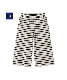 GU | （GU）ルームガウチョパンツ（ボーダー）(その他)