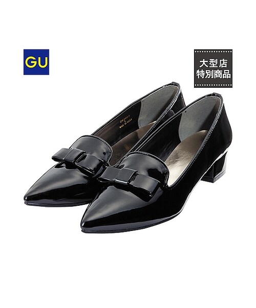 GU（ジーユー）の「（GU）リボンオペラパンプス（WOMEN ⁄ シューズ・レディース・PINK/BLACK/WINE・L/M/S）」の2枚目の写真