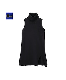 GU | （GU）タートルチュニック（ノースリーブ）(トップス)