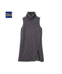 GU | （GU）タートルチュニック（ノースリーブ）(トップス)