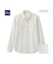 GU | （GU）デニムウェスタンシャツ（長袖）(トップス)