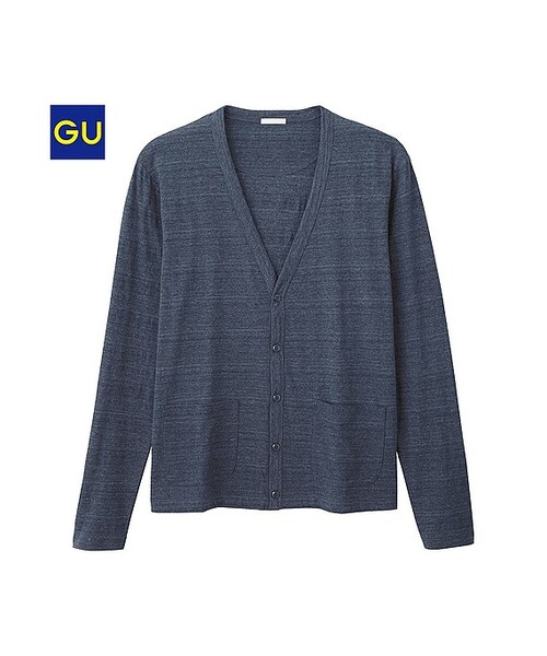 GU（ジーユー）の「（GU）Ｖネックカーディガン（長袖）（MEN ⁄ パーカ・カーディガン・メンズ・DARK GRAY/GRAY/NAVY/WINE・M/XL/L/S）」の3枚目の写真
