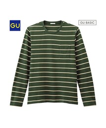 GU | （GU）ボーダーＴ（長袖）(トップス)