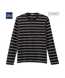 GU | （GU）ボーダーＴ（長袖）(トップス)