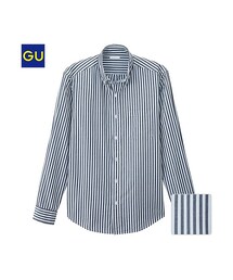 GU | （GU）インディゴストライプシャツ（長袖）Ａ(トップス)