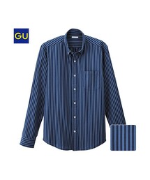 GU | （GU）インディゴストライプシャツ（長袖）Ａ(トップス)
