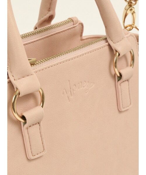 Honey Salon（ハニーサロン）の「レースアップミディ（バッグ・レディース・ピンク/アイボリー/ブラック・Free）」の7枚目の写真