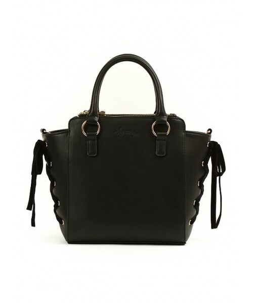 Honey Salon（ハニーサロン）の「レースアップミディ（バッグ・レディース・ピンク/アイボリー/ブラック・Free）」の2枚目の写真