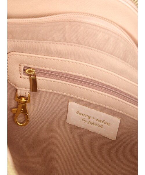 Honey Salon（ハニーサロン）の「レースアップミディ（バッグ・レディース・ピンク/アイボリー/ブラック・Free）」の9枚目の写真