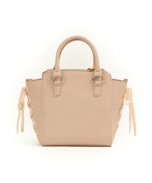 Honey Salon（ハニーサロン）の「レースアップミディ（バッグ・レディース・ピンク/アイボリー/ブラック・Free）」の5枚目の写真