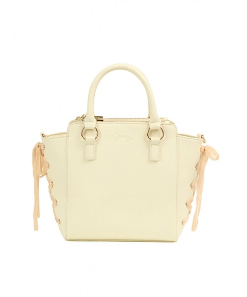 Honey Salon（ハニーサロン）の「レースアップミディ（バッグ・レディース・ピンク/アイボリー/ブラック・Free）」の3枚目の写真