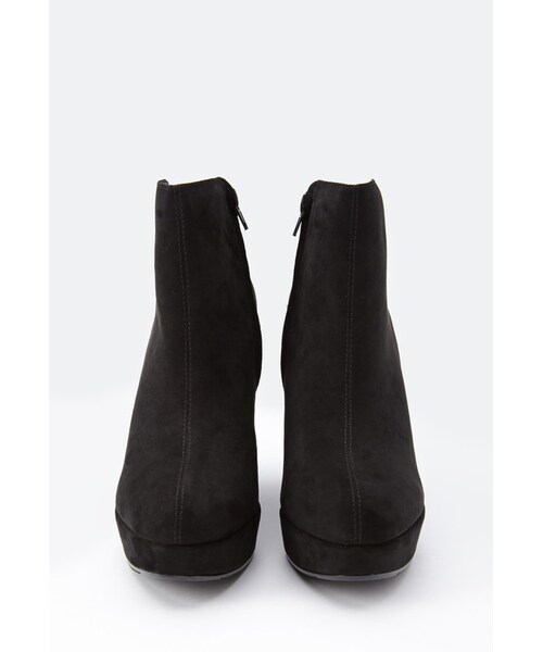 FOREVER 21(フォーエバー トゥエンティーワン)の「FOREVER 21 Faux Suede Wedge Booties(ブーツ・レディース・Black/Brown・5.5/6/6.5/7/7.5/8/8.5/9/10)」の15枚目の写真
