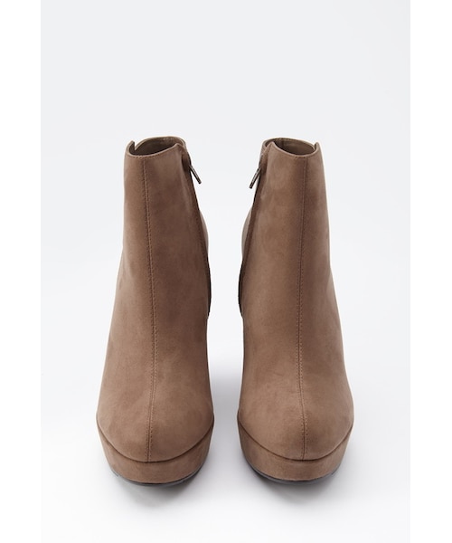 FOREVER 21(フォーエバー トゥエンティーワン)の「FOREVER 21 Faux Suede Wedge Booties(ブーツ・レディース・Black/Brown・5.5/6/6.5/7/7.5/8/8.5/9/10)」の12枚目の写真