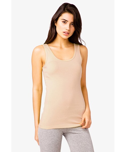 FOREVER 21(フォーエバー トゥエンティーワン)の「FOREVER 21 Basic Scoop Neck Tank(タンクトップ・レディース・Black/Gray/Purple/Beige/Red/Pink/Blue/White・Small/Medium/Large)」の4枚目の写真