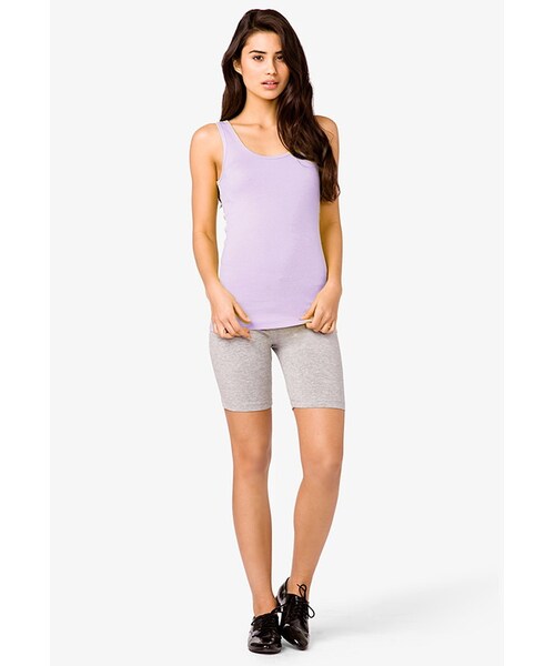 FOREVER 21(フォーエバー トゥエンティーワン)の「FOREVER 21 Basic Scoop Neck Tank(タンクトップ・レディース・Black/Gray/Purple/Beige/Red/Pink/Blue/White・Small/Medium/Large)」の10枚目の写真