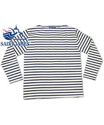 SAINT JAMES | SAINT JAMES GUILDO OUESSANT  ボーダーバスクシャツ　カラー：ECRU／MARINE(Tシャツ/カットソー)