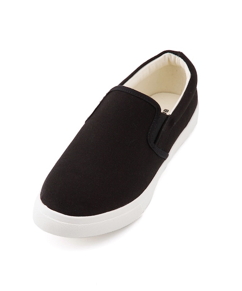 Honeys（ハニーズ）の「スリッポン（スニーカー・レディース・シロ/クロ/コン/杢グレー・Ｆ）」の2枚目の写真