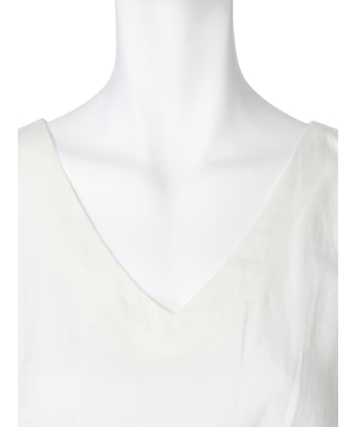 MERCURYDUO（マーキュリーデュオ）の「【LUX】 リネンレイヤードドロストワンピース（ワンピース/ドレス・レディース・オフホワイト/ブラック/ネイビー/ラベンダー・F）」の8枚目の写真