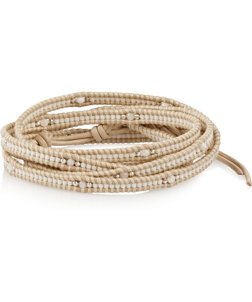 CHAN LUU(チャンルー)の「Chan Luu Beaded and Leather Wrap Bracelet(ブレスレット・レディース・Beige・One Size)」の1枚目の写真