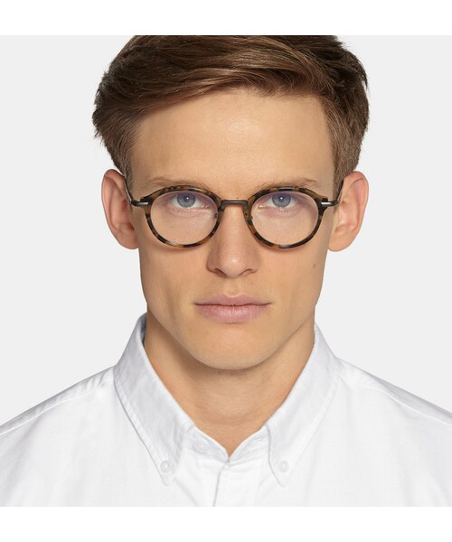 THOM BROWNE（トムブラウン）の「Thom Browne Tortoiseshell Round-Frame Optical Glasses（メガネ・メンズ・Brown・One Size）」の3枚目の写真
