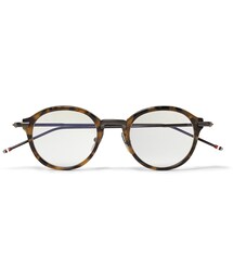 THOM BROWNE | Thom Browne Tortoiseshell Round-Frame Optical Glasses(メガネ)