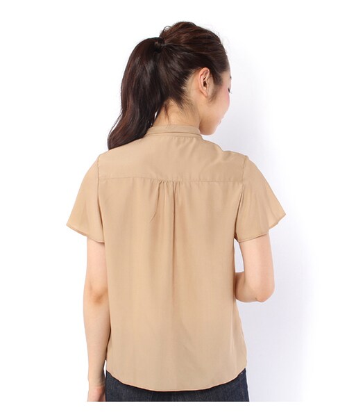 laboratory work（ラボラトリーワーク）の「リボンフレアスリーブブラウス（トップス・レディース・アイボリー/ベージュ/ダークイエロー・M）」の4枚目の写真